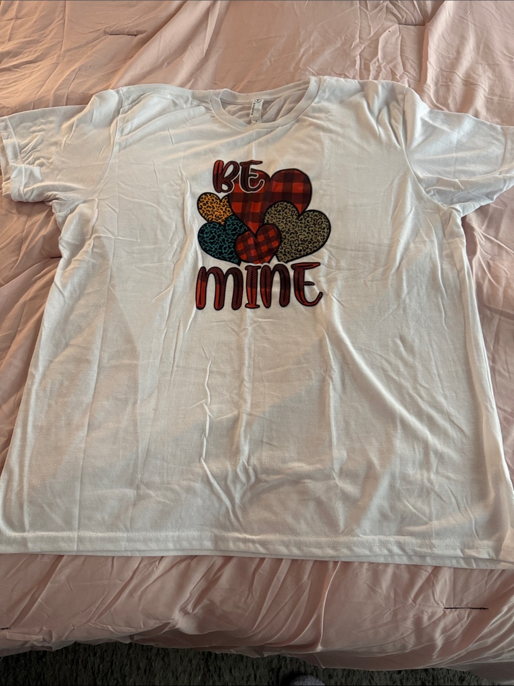 Be Mine White Graphic Tee for ladies